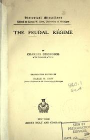 Cover of: feudal régime