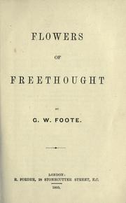 Cover of: Flowers of freethought.