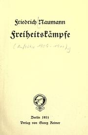 Cover of: Freiheitskämpfe