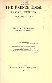 Cover of: The French ideal  by Agnes Mary Frances Robinson