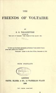 Cover of: The friends of Voltaire by Evelyn Beatrice Hall