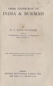 Cover of: From Edinburgh to India & Burmah. | William Gordon Burn-Murdoch