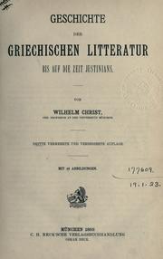 Cover of: Geschichte der griechischen Litteratur bis auf die Zeit Justinians.