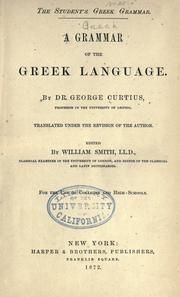 Cover of: A grammar of the Greek language