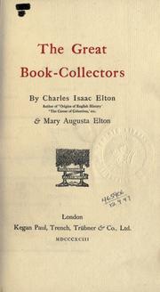Cover of: The great book-collectors by Charles Isaac Elton