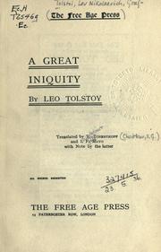 Cover of: A great iniquity