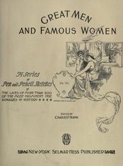 Cover of: Great men and famous women by edited by Charles F. Horne.
