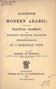 Cover of: handbook of modern Arabic: consisting of a practical grammar, with numerous examples, diagloues, and newspaper extracts; in a European type.