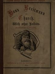 Cover of: Hans Breitmann in church: with other ballads.