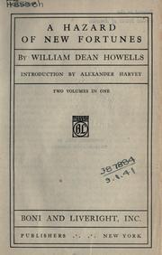Cover of: A hazard of new fortunes.