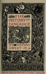 Cover of: The history of language. by Henry Sweet