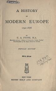 Cover of: A history of modern Europe, 1792-1878.