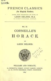 Cover of: Horace.: [Edited] by Leon Delbos.