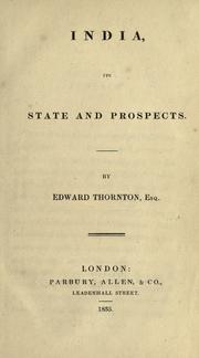 India, its state and prospects by Thornton, Edward