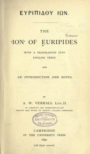 Cover of: The  Ion of Euripides