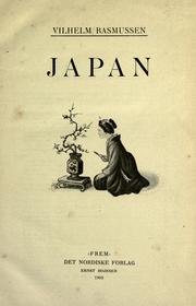 Cover of: Japan by Rasmussen, Vilhelm