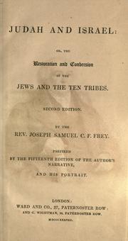 Cover of: Judah and Israel by Joseph Samuel C. F. Frey
