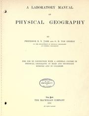 Cover of: A laboratory manual for physical and commercial geography by Ralph S. Tarr