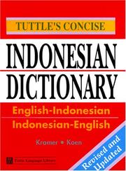 Cover of: Tuttle's Concise Indonesian Dictionary: English-Indonesian Indonesian-English (Tuttle Language Library)