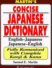 Cover of: Martin's Concise Japanese Dictionary: English-Japanese Japanese-English
