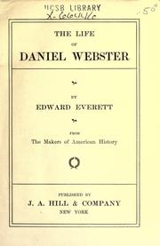 Cover of: life of Daniel Webster