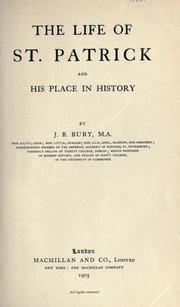 Cover of: The  life of St. Patrick and his place in history by John Bagnell Bury