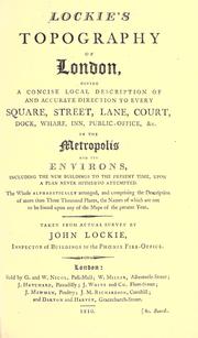 Cover of: Lockie's Topography of London by John Lockie