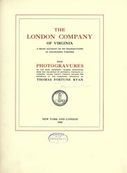 Cover of: The London company of Virginia by James Taylor Ellyson