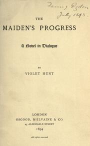 Cover of: maiden's progress: a novel in dialogue