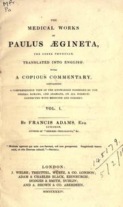 Cover of: The medical works of Paulus AEgineta, the Greek physician by Paulus Aegineta.