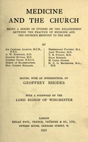 Cover of: Medicine and the church by Geoffrey Rhodes