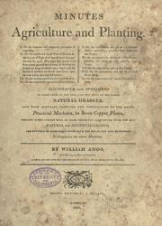 Cover of: Minutes in agriculture and planting