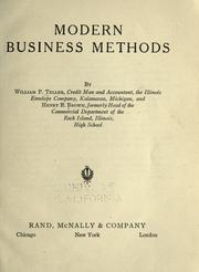 Cover of: Modern business methods