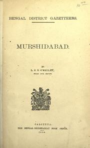 Cover of: Murshidabad.: By L.S.S. O'Malley.