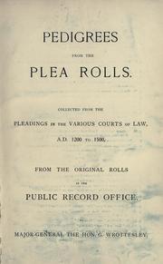 Cover of: Pedigrees from the plea rolls by George Wrottesley