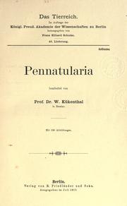Cover of: Pennatularia