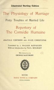 Cover of: The physiology of marriage by Honoré de Balzac