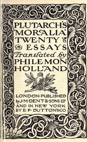 Cover of: Plutarch's Moralia by Plutarch