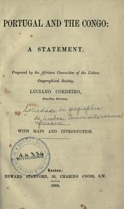 Cover of: Portugal and the Congo by Sociedade de Geographia de Lisboa. Commissão Nacional Africana.
