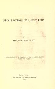 Cover of: Recollections of a busy life