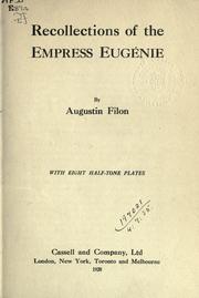 Cover of: Recollections of the Empress Eugénie.
