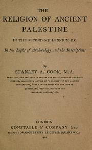 Cover of: The religion of ancient Palestine in the second millennium B.C. by Stanley Arthur Cook
