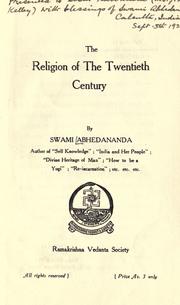 Cover of: The religion of the Twentieth Century. by Abhedananda Swami