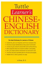 Cover of: Tuttle Learner's Chinese-English dictionary