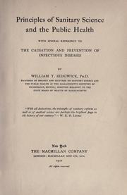 Cover of: Principles of sanitary science and the public health: with special reference to the causation and prevention of infectious diseases