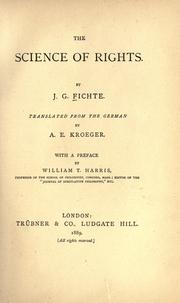 Cover of: The science of rights