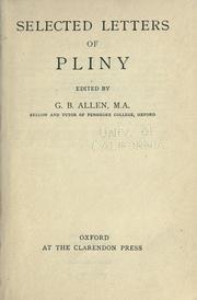 Cover of: Selected letters of Pliny