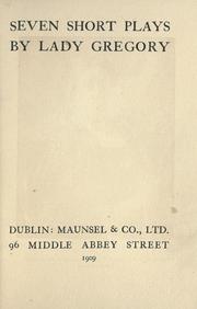 Cover of: Seven short plays.