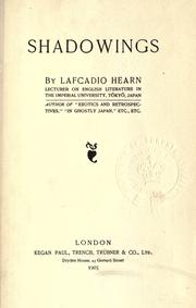 Cover of: Shadowings. by Lafcadio Hearn