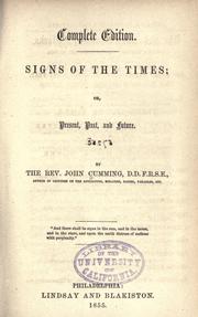 Cover of: Signs of the times: or, Present, past, and future